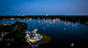 Gathering for the fireworks on Geist 1