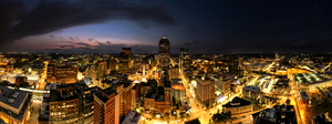 Indianapolis Skyline Late Sunset