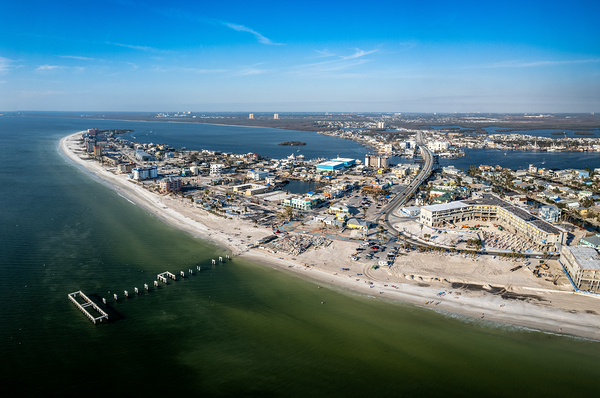 Fort Myers Beach and Pier Post-Ian Print