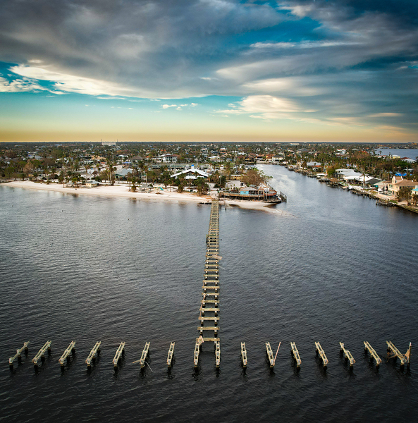 Cape Coral Yacht Club Post-Ian 3 Print