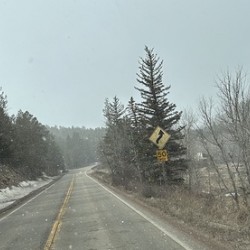 It is snowing 