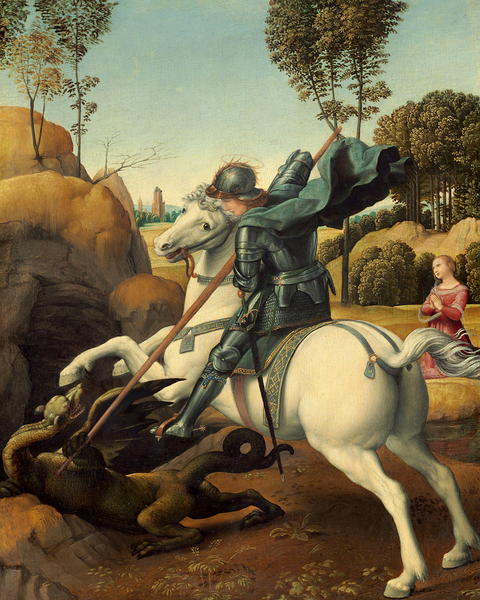 Saint George and the Dragon Print