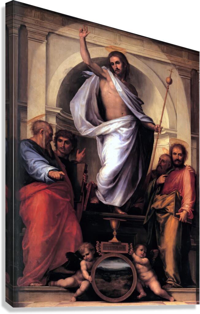 Christ with the Four Evangelists Canvas Print