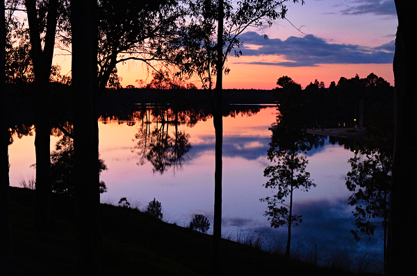 Twilight by the lake by Angelo DeVal