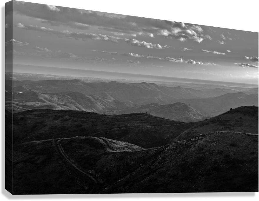 Mountains of Caldeirao in Monochrome Canvas Print