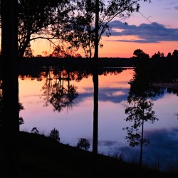 Twilight by the lake