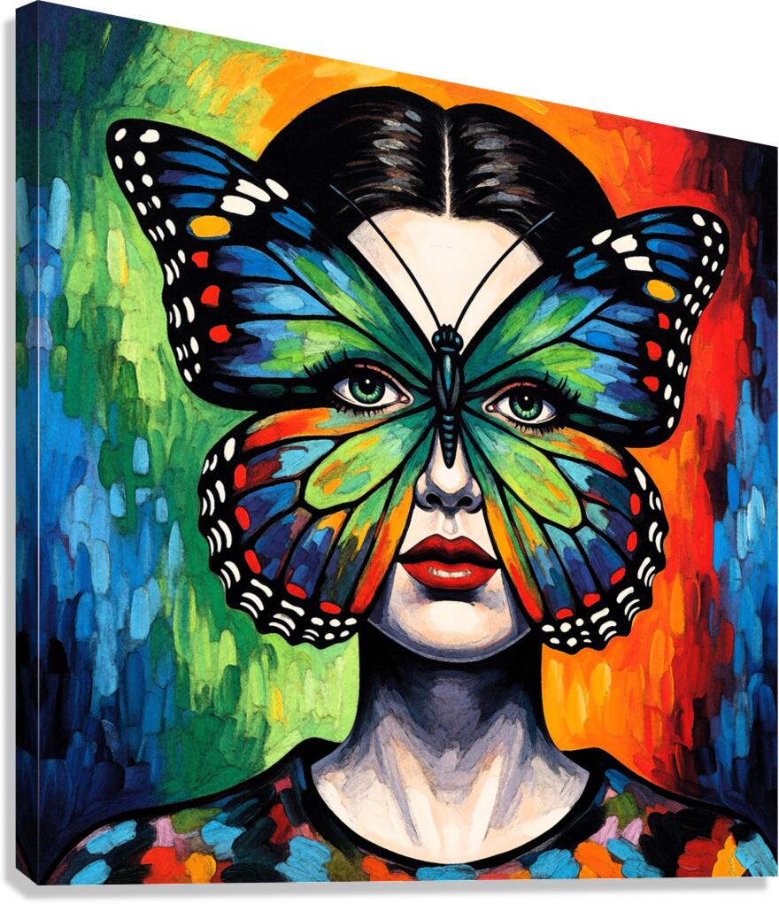 Face Butterfly Canvas Print