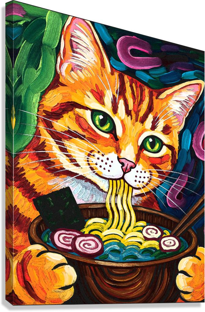 Cat Ramen Canvas Print
