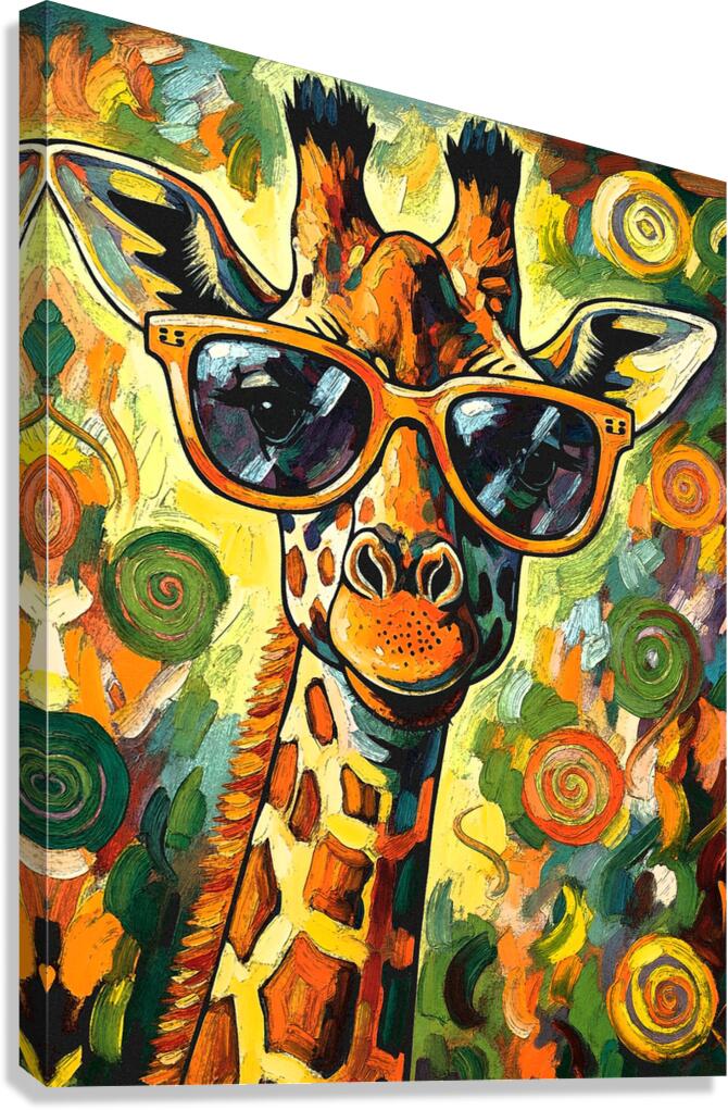 Funny Giraffe Canvas Print