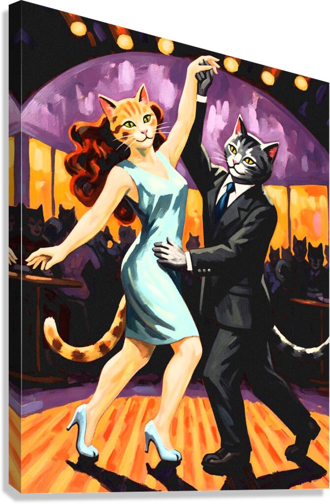 Dancing Cat Canvas Print