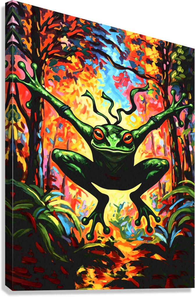 Ninja Frog Canvas Print