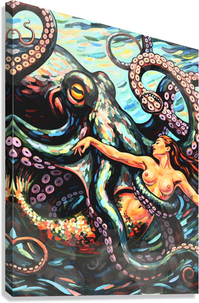 Monster Octopus Canvas Print