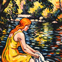 Washing In River