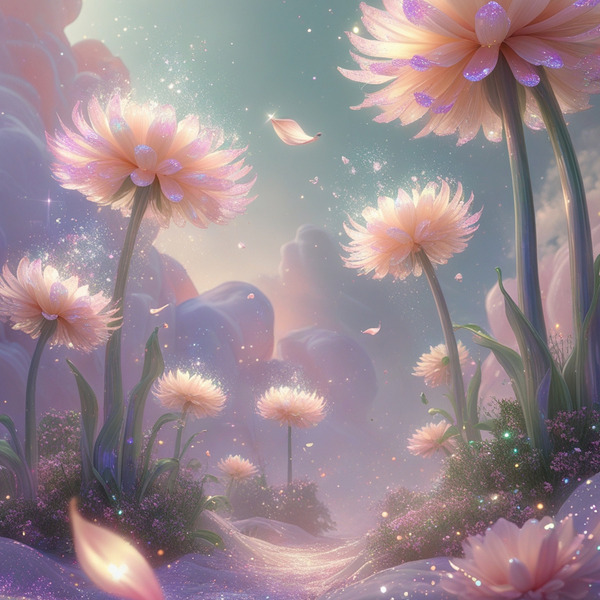 Surreal Floral Dreamscape – AI Fantasy Botanical Wall Art Printable Digital Download by chromadreamstudio