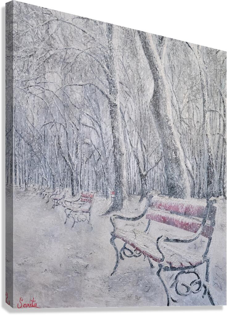 Ste Jeanne Mance Park - Parc Canvas Print