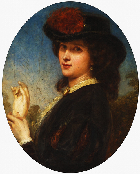Lady with a Glove – John Robert Dicksee Print