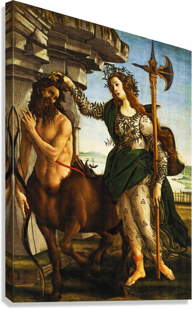 Pallas and the Centaur – Sandro Botticelli 1482 Canvas Print