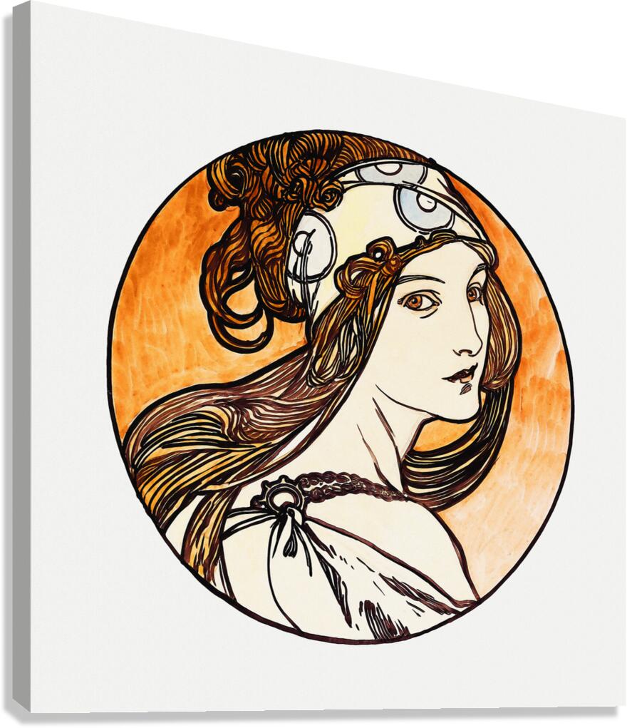 Stained glass window for the facade of the Fouque Canvas Print