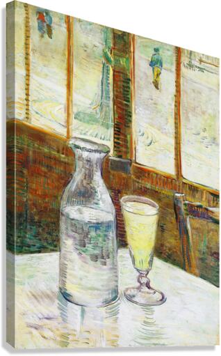 Cafe table with absinth   Canvas Print