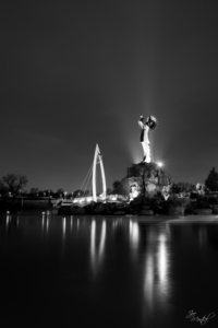 Keeper of the Plains Black and White