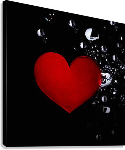 Splashed Heart Canvas Print