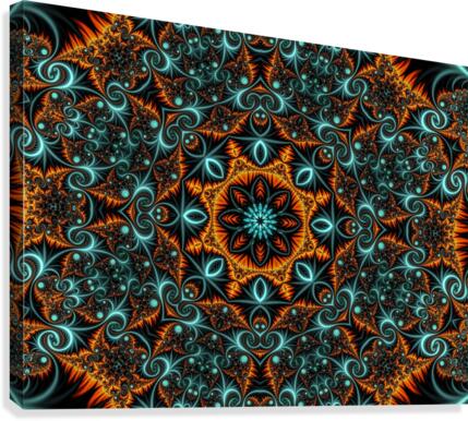 Orange Mandala Canvas Print