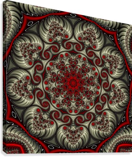 Silver Mandala Canvas Print