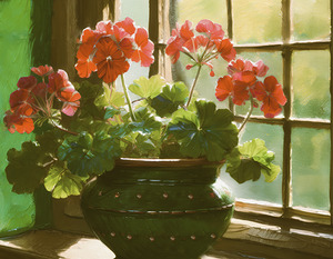 Geranium in My Sunroom