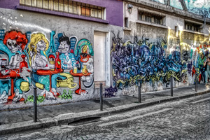 Graffiti Art On a Street in Paris