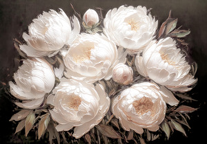 Family of White Peonies