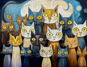 Family of Square Cats 