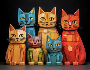Colourful Cats