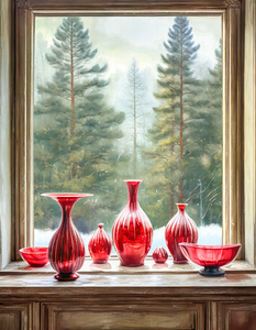 Collection of Cranberry Glass