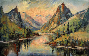 Craggy Mountains in the Colours of My Heart by Thea Menagh