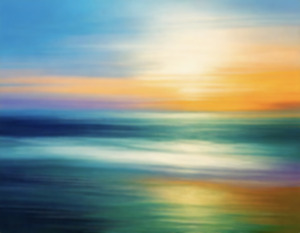 Sundown Over a Calm Ocean