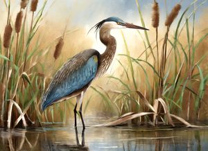 Heron in His Happy Place