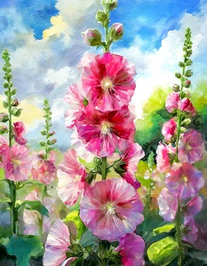 Oma Loved Her Hollyhocks