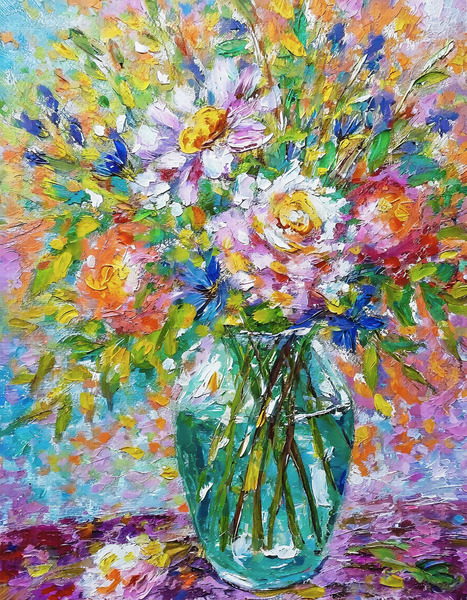 Painted flowers Téléchargement Numérique