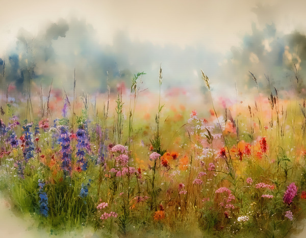Wildflowers and Tall Grass Digital Download