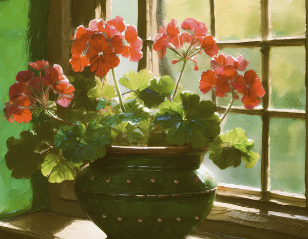 Geranium in My Sunroom Digital Download