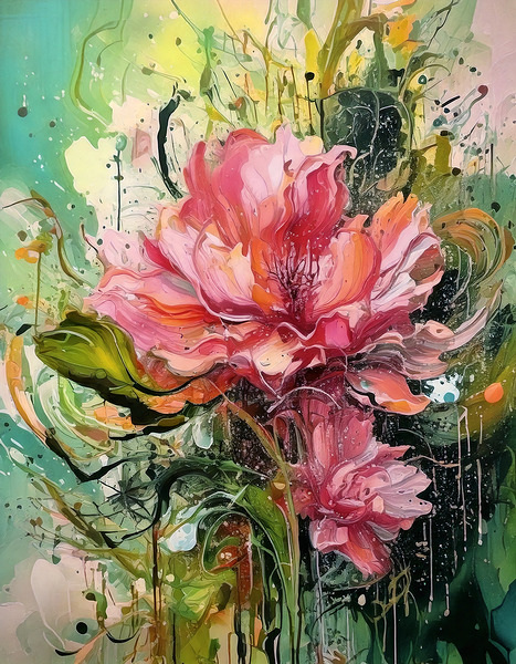 Abstract Pink Rose Digital Download