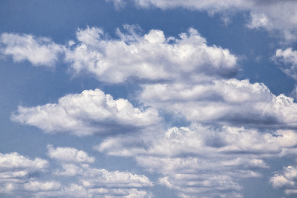 Blue Sky and White Clouds  Print