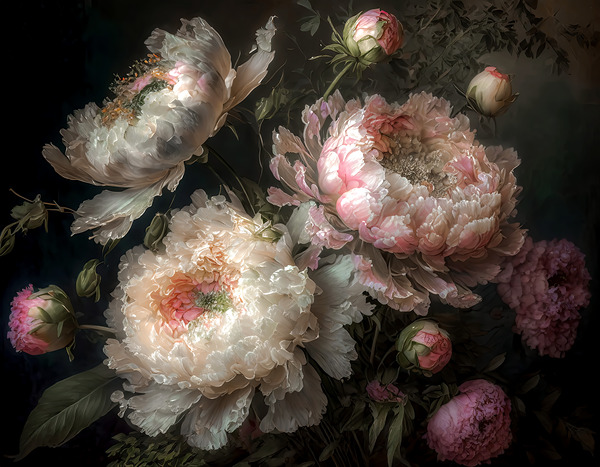 Roses in the Olden days by Thea Menagh