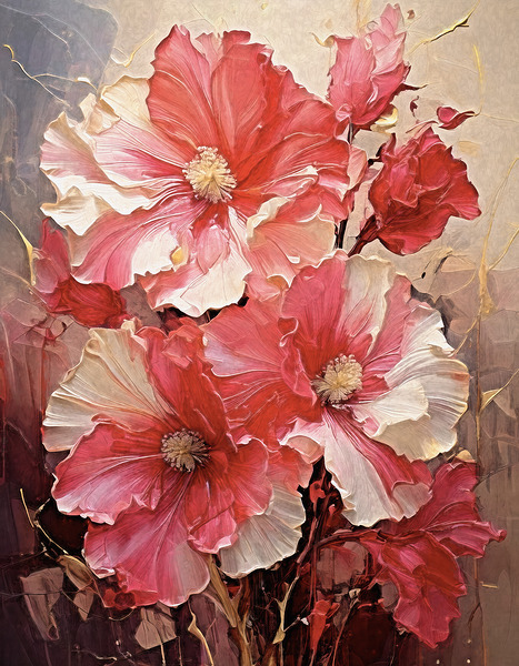 Hollyhocks are So Beautiful Print