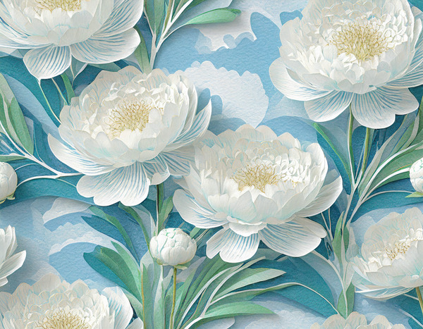 Floral Cover for sliding doors Digital Download