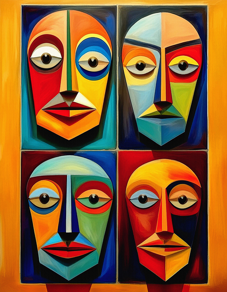 Faces in a Quandry Print