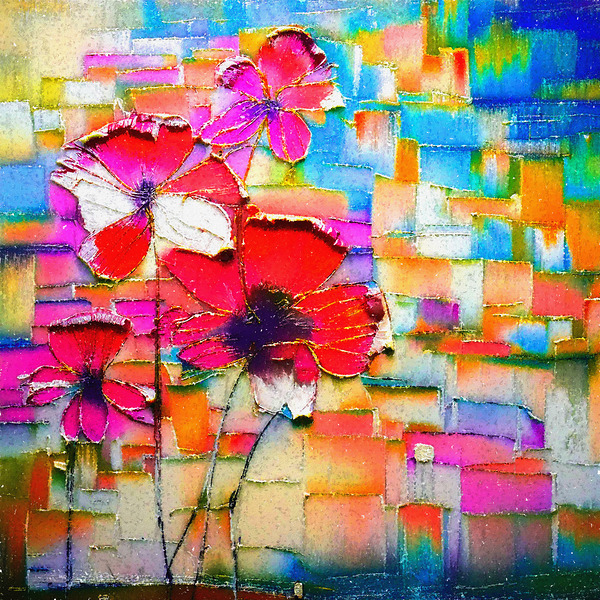 Abstract Poppies Digital Download
