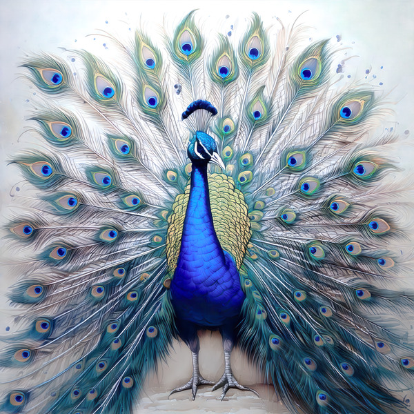 Peacock Showing Off Digital Download