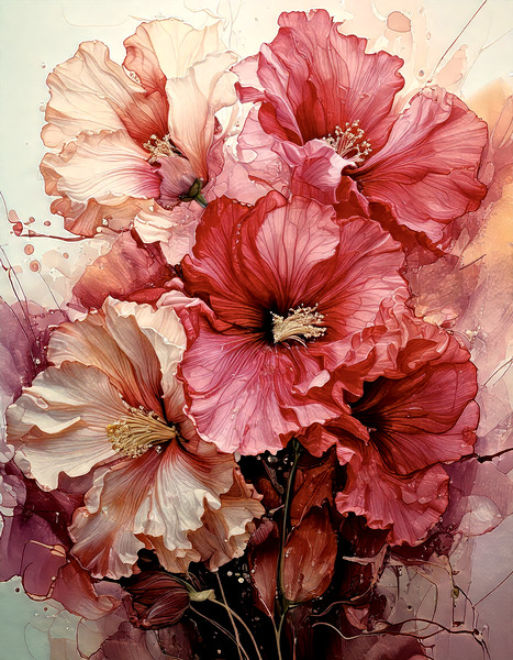 Hollyhocks Digital Download