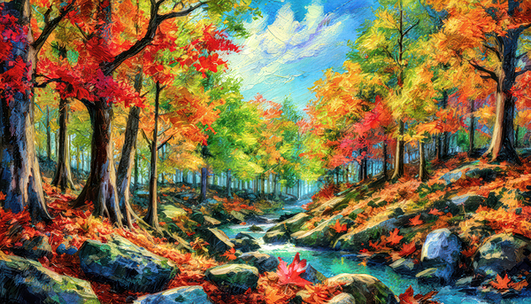 The Autum Colors of Maple Trees by Thea Menagh